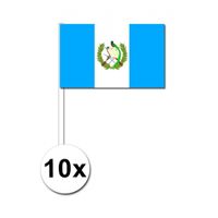 Zwaaivlaggetjes Guatemala 10 stuks   -