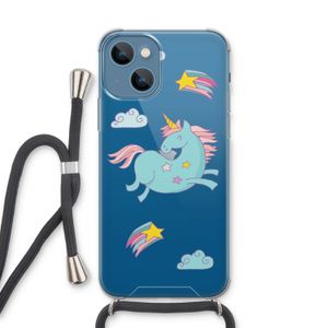 Vliegende eenhoorn: iPhone 13 Transparant Hoesje met koord