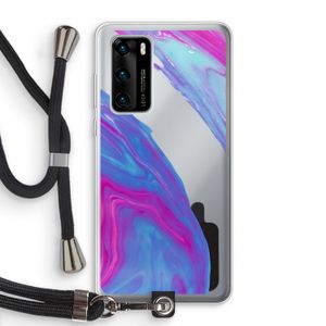 Zweverige regenboog: Huawei P40 Transparant Hoesje met koord