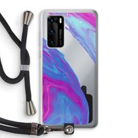 Zweverige regenboog: Huawei P40 Transparant Hoesje met koord