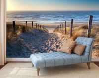 Vlies fotobehang Strand Noordzee