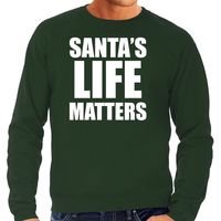 Santas life matters Kerst sweater / Kerst outfit groen voor heren - thumbnail