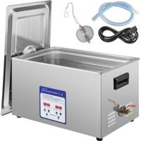 VEVOR Digitale Ultrasone Reiniger 30L Roestvrij Staal Ultrasone Reinigingsmachine 600W Ultrasoon Reiniger met 40 kHz Frequentie en Instelbare Tijd of Temp Ideaal voor het Reinigen van Sieraden, enz