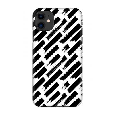 Zwarte vegen: Volledig geprint iPhone 11 Hoesje