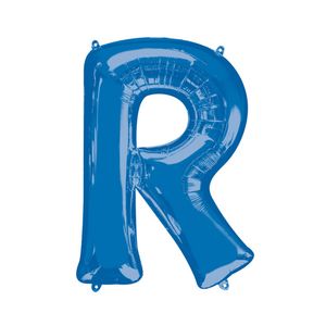 Folieballon Blauwe Letter 'R' - Groot