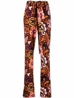 La DoubleJ pantalon évasé à taille ceinturée - Rouge