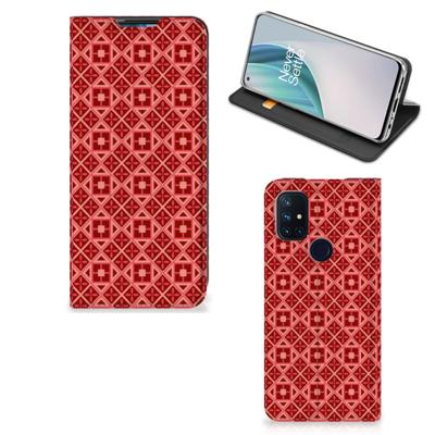 OnePlus Nord N10 5G | Hoesje met Magneet | Batik Rood