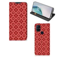 OnePlus Nord N10 5G | Hoesje met Magneet | Batik Rood