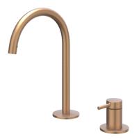 IVY Bond Wastafelkraan - 2-Gats Bladmontage - Geborsteld Mat Koper PVD