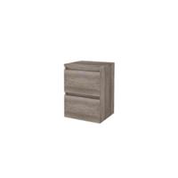 Basic-Line Start 46 Badkamermeubelset - 50 x 46 cm - Greeploos - 2 Lades - Wastafelblad - Scotch Oak