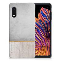 Samsung Xcover Pro | Bumper Hoesje | Wood Concrete