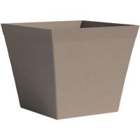 Vaso quadrato - GARDEN ID - Green Care Impact Taupe - 29 x 26 cm - Garanzia 10 anni - 100% riciclato - Resistente ai raggi UV/gel