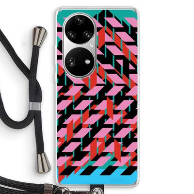 Skew Blush 2: Huawei P50 Pro Transparant Hoesje met koord