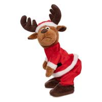 Dansende rendier kerstpop - 28 cm - schudt met zijn billen - bewegende knuffel - kerstknuffel