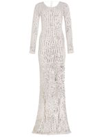 Retrofete robe Cherri en crochet à coupe longue - Blanc