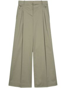 Kiton pantalon en popeline à coupe ample - Vert