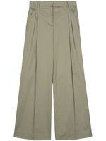 Kiton pantalon en popeline à coupe ample - Vert Kiton pantalon en popeline à coupe ample - Vert