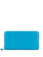 Comme Des Garçons Wallet portefeuille en cuir à fermeture zippée - Bleu