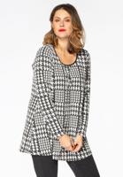 Yoek Tuniek flare CHECK | Zwart | Maat 50/52
