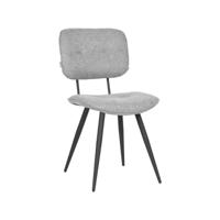 LABEL51 Eetkamerstoel Lux - Zinc - Weave - Zwart Metalen Frame