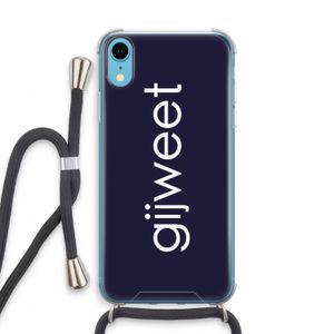 Gijweet: iPhone XR Transparant Hoesje met koord