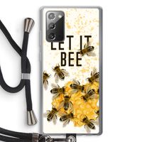 Let it bee: Samsung Galaxy Note 20 / Note 20 5G Transparant Hoesje met koord