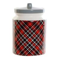 Tin DKD Home Decor Zwart Rood Grijs 15 x 15 x 22 cm