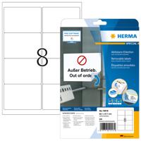 Etiket HERMA 10018 99.1x67.7mm verwijderbaar wit 200stuks - thumbnail