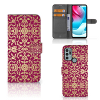 Wallet Case Motorola Moto G60s Barok Pink - thumbnail