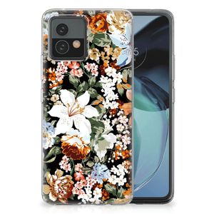 TPU Case voor Motorola Moto G72 Dark Flowers