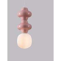 Lyora HanglampClio M roze keramiek met wit glas - 9009114