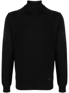 Corneliani pull en laine vierge à col montant - Noir