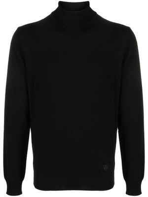 Corneliani pull en laine vierge à col montant - Noir