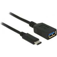 DeLOCK 65634 Adapter SuperSpeed USB (USB 3.1, Gen 1) USB TypeC male > USB Type A female 15 zwart - thumbnail