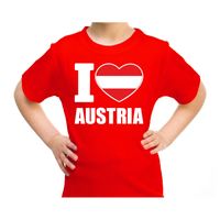 I love Austria t-shirt Oostenrijk rood voor kids - thumbnail