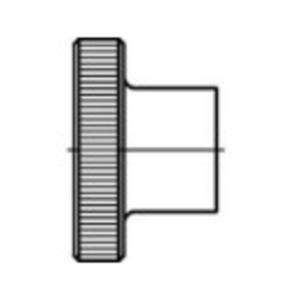 TOOLCRAFT 107580 Kartelmoeren M12 DIN 466 Staal Galvanisch verzinkt 25 stuk(s)