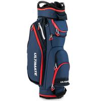 Golfbag met Standaard 14 Aparte Compartimenten 8 Vakken Regenhoes Lichtgewicht om te Dragen Grote Capaciteit Marineblauw