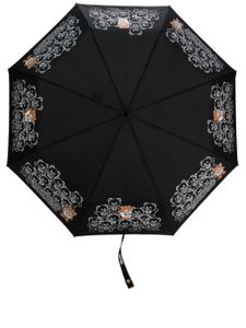 Moschino parapluie à imprimé graphique - Noir