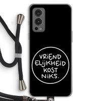 Vriendelijkheid: OnePlus Nord 2 5G Transparant Hoesje met koord