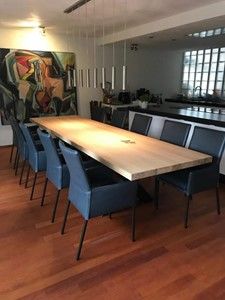 Leren  eetkamerstoel royal met armleuning, blauw leer, blauwe keukenstoelen