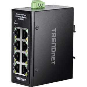 TRENDnet TI-ELC80 8-poorts Ethernet Mini Switch Industriële DIN-rail