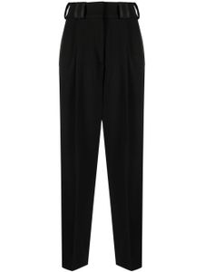 Moschino pantalon court à taille haute - Noir