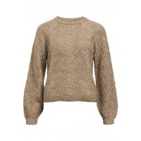 Object - Beige | Dames | Trui | Beige | XL | regular | Kamst mode