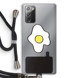 Spiegelei: Samsung Galaxy Note 20 / Note 20 5G Transparant Hoesje met koord