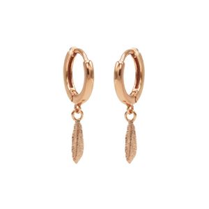 Karma Oorringen Hinged Hoops Feather Rosé