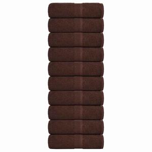 VidaXL Zeepdoekjes 10 st 30x30 cm 360 g/m² 100% katoen bruin
