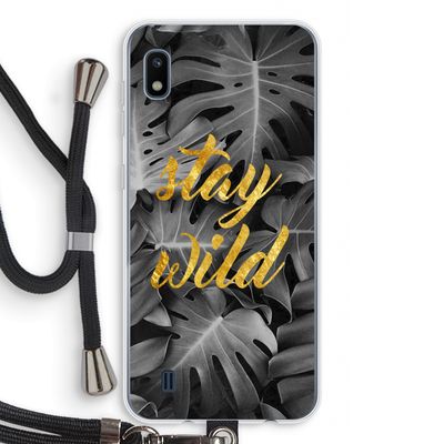 Stay wild: Samsung Galaxy A10 Transparant Hoesje met koord