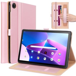 Lunso - Lenovo Tab M10 Plus Gen 3 (3e generatie) - Luxe Bookcase hoes - Rose Goud