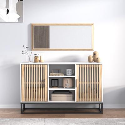 Dressoir 105x30x65 cm bewerkt hout wit