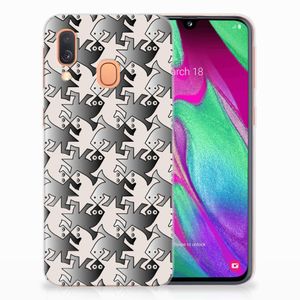 Samsung Galaxy A40 TPU Hoesje Salamander Grey